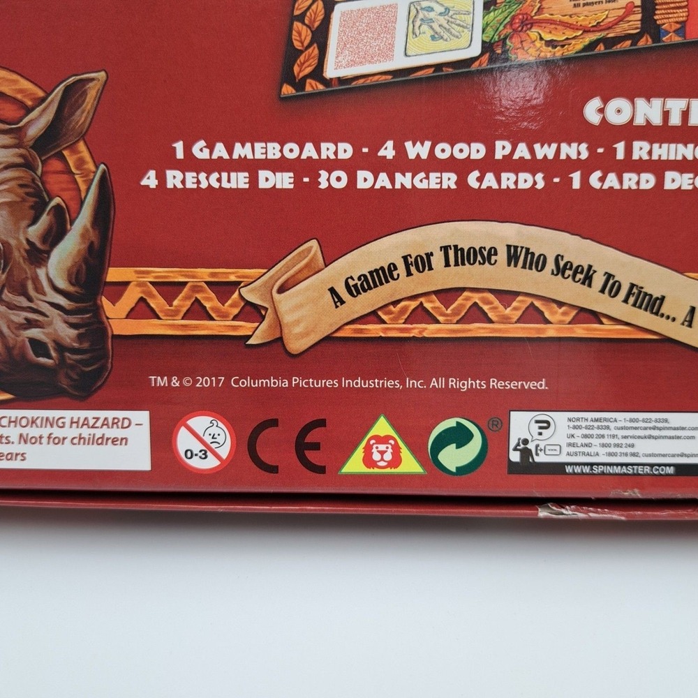 Jumanji 2017 Board Game Complete Spin Master International Cardinal Ind. Inc. - Picture 3 of 10